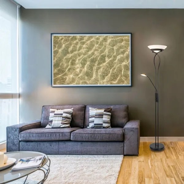 Rabalux 4554 - Állólámpa GAMMA TREND 2xE27/15W+1xG9/40W/230V fekete