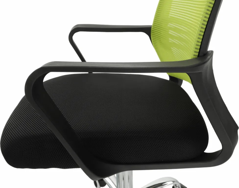 Irodai szék, háló zöld/fekete anyag, APOLO