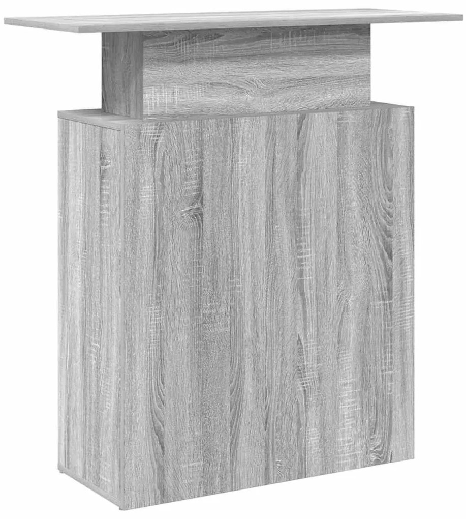 recepciós pult szürke sonoma 100x40x104 cm szerelt fa
