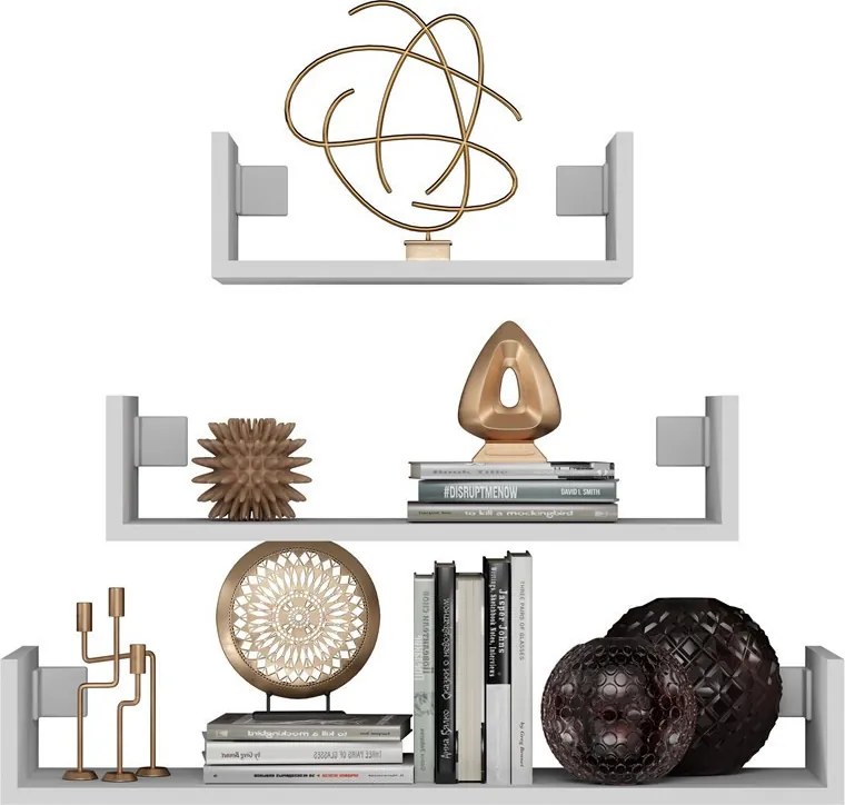 Mobi 3P fali polc (3db), fehér