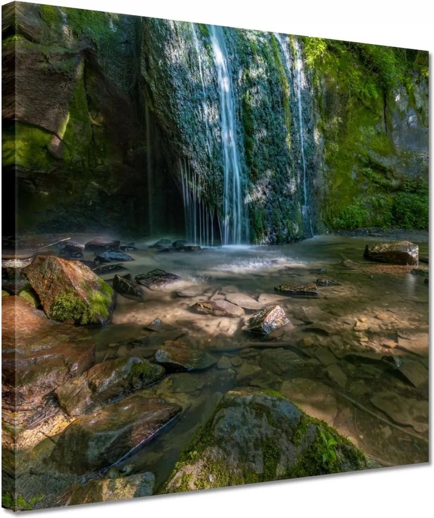 Vászonkép 30x30 Trópusi vízesés Folyó