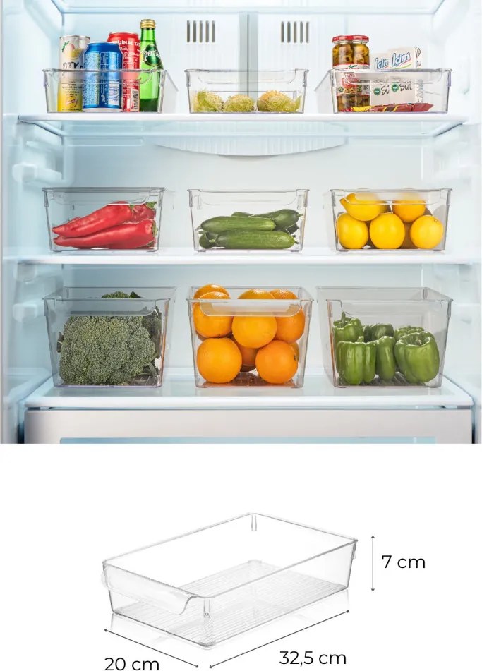 Ételtároló dobozok hűtőbe 3 db