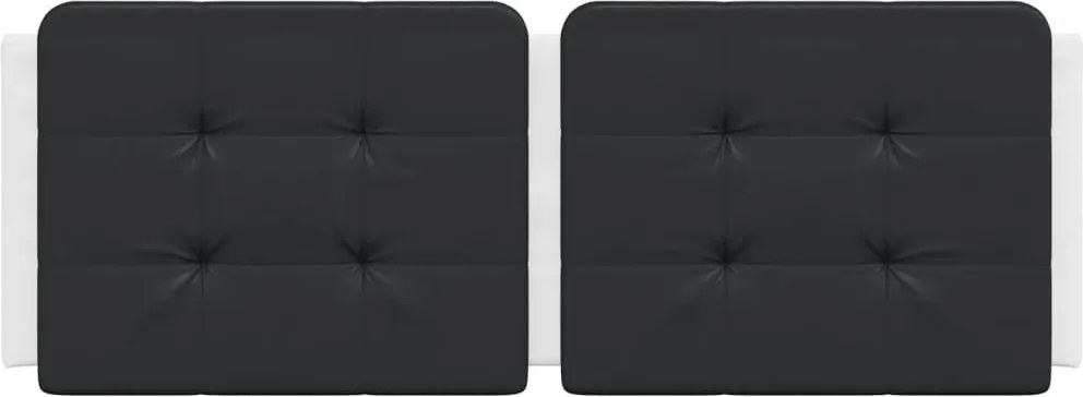 fekete és fehér műbőr fejtámla párna Zadar 140 cm