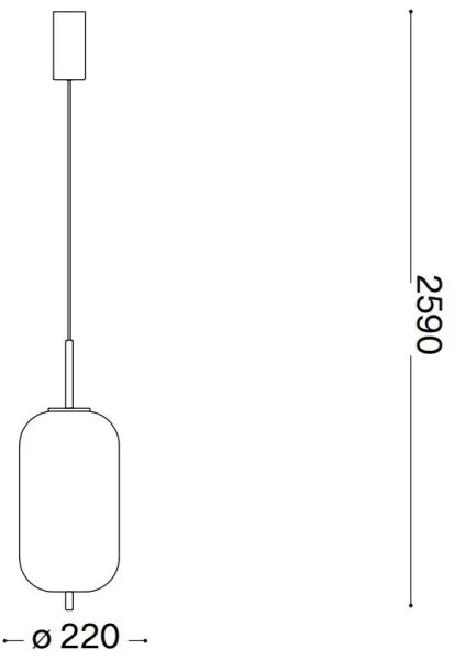 Ideal Lux - LED Csillár zsinóron UMILE LED/20W/230V átm. 22 cm CRI 90 réz/fehér