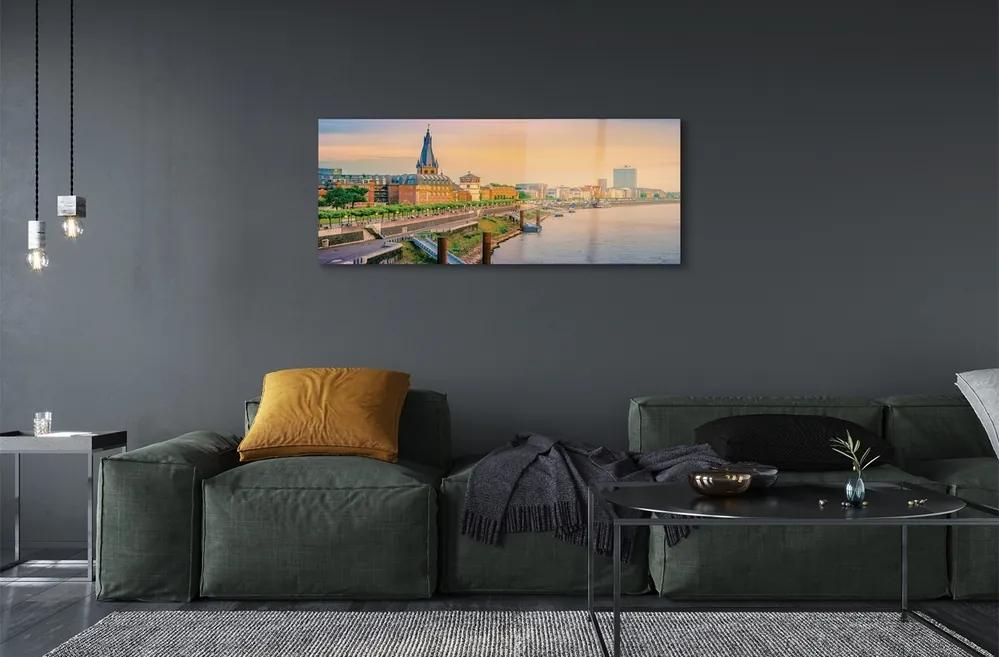 Üvegképek Németország Sunrise River 125x50 cm