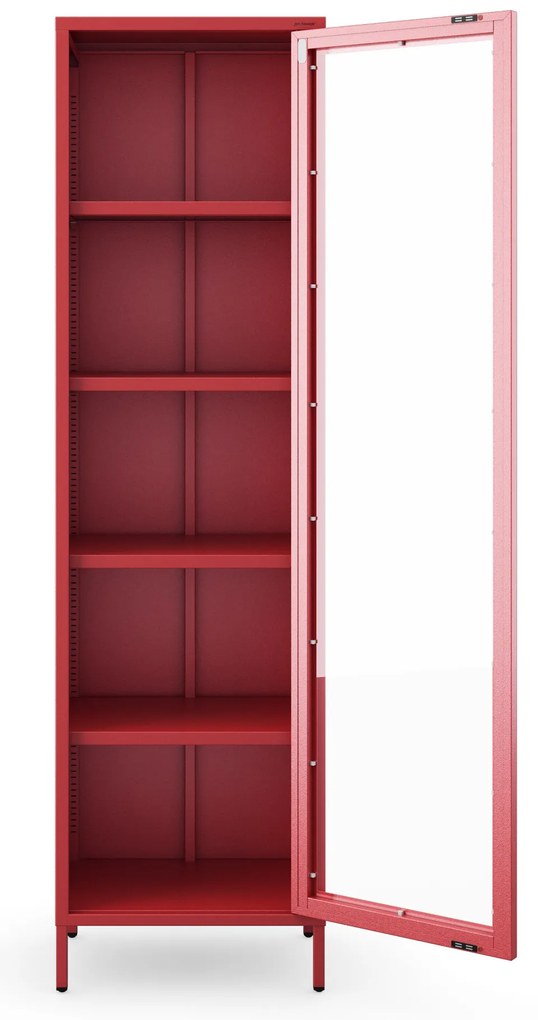LUIGI vitrin, 500 x 1800 x 350 mm, Modern: piros