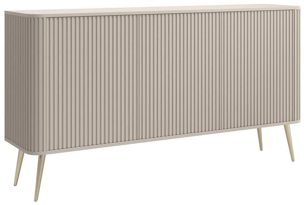 Szekrény Oglio O4  (szürkés bézs + arany). 1100658