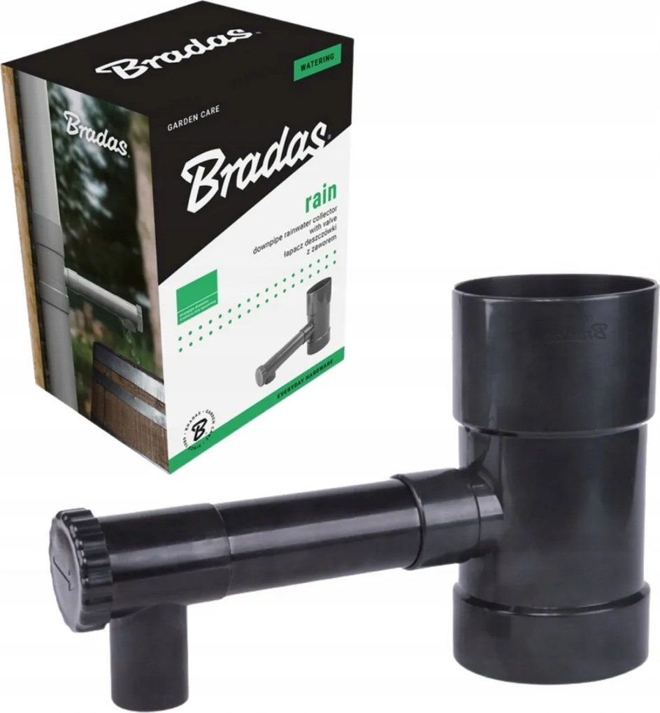 Esővízgyűjtő Szeleppel 90mm Grafit Grafit Erős Szuper