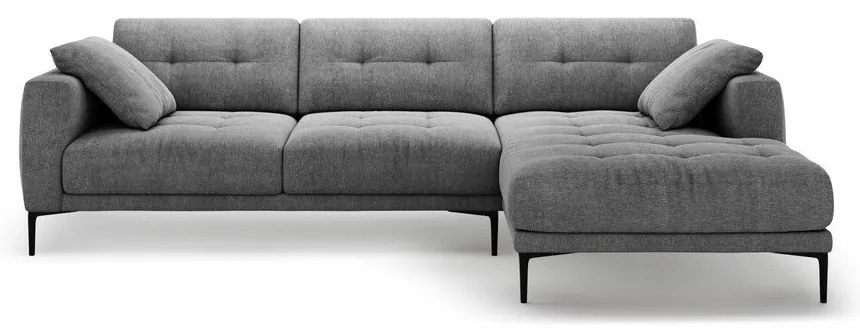 Szürke sarokkanapé (jobb oldali-heverő résszel) Bemy – Micadoni