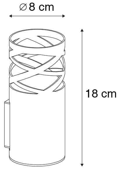 Design fali lámpa fehér - Arre