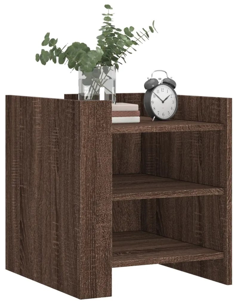 vidaXL barna tölgy színű szerelt fa éjjeliszekrény 45 x 50 x 50 cm