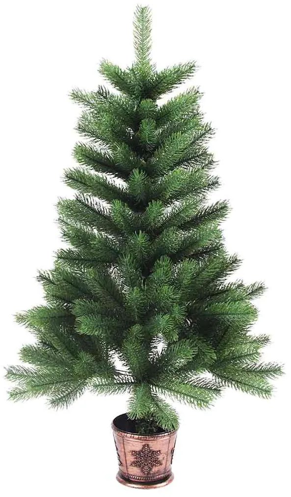 Karácsonyfa 150 LED-del állvánnyal Zöld 90 cm PE