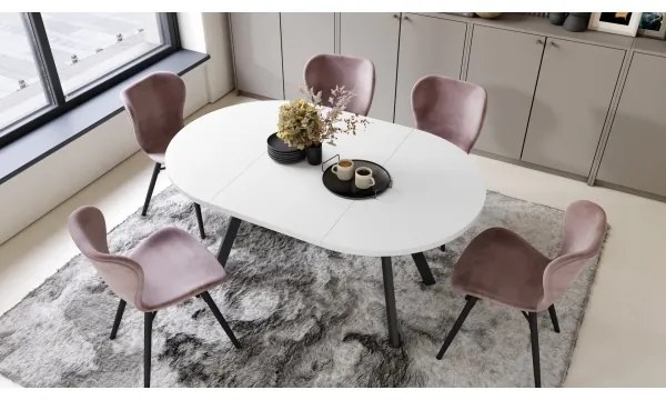 ARTUR étkezőasztal fehér/fekete