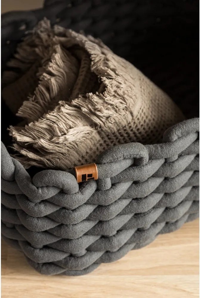 Textil tárolókosár 35x25x14 cm Peach Skin M – Bigso