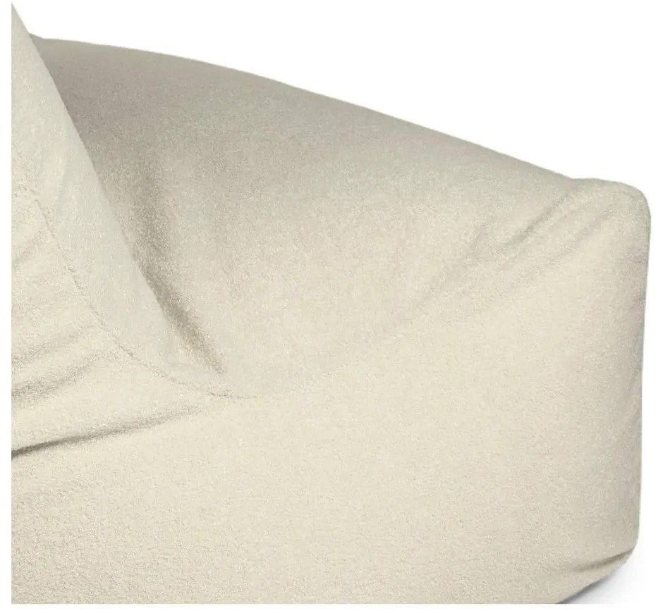 Krémszínű buklé babzsákfotel Sofa Seat Lounge – SLOWDOWN