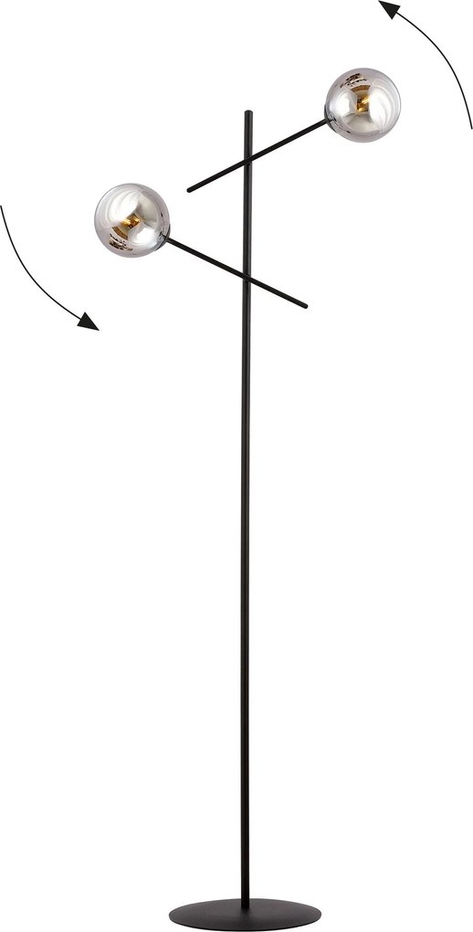 Emibig modern állólámpa linear fekete grafit emi1167/lp2