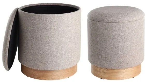 Eglo 424034 - KÉSZLET 2x Taburet MASHIKE átm. 30,5/37 cm barna