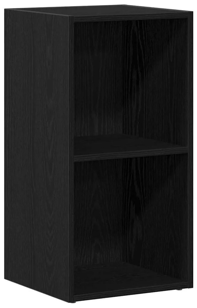 fekete tölgy szerelt fa LP tárolódoboz 71x34x36 cm