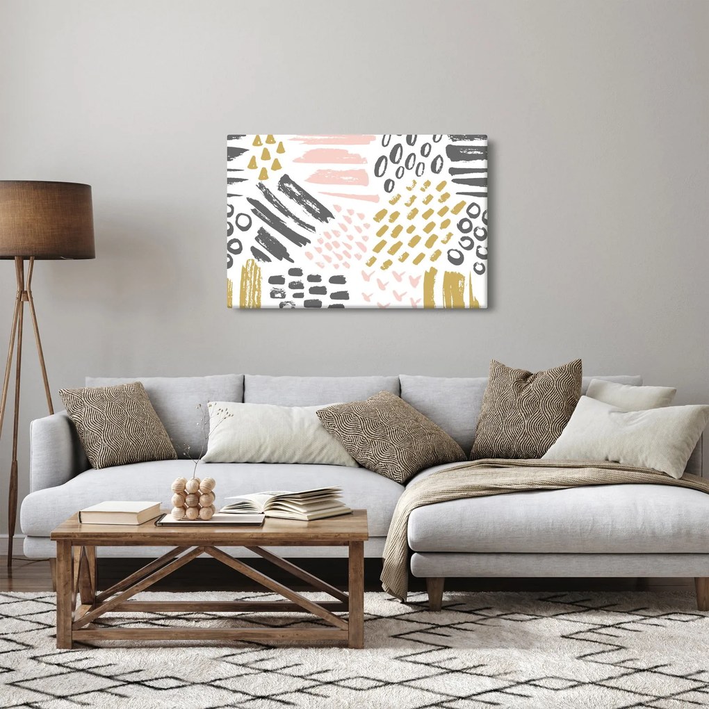 Kép - Absztrakt stroke-ok (90x60 cm)