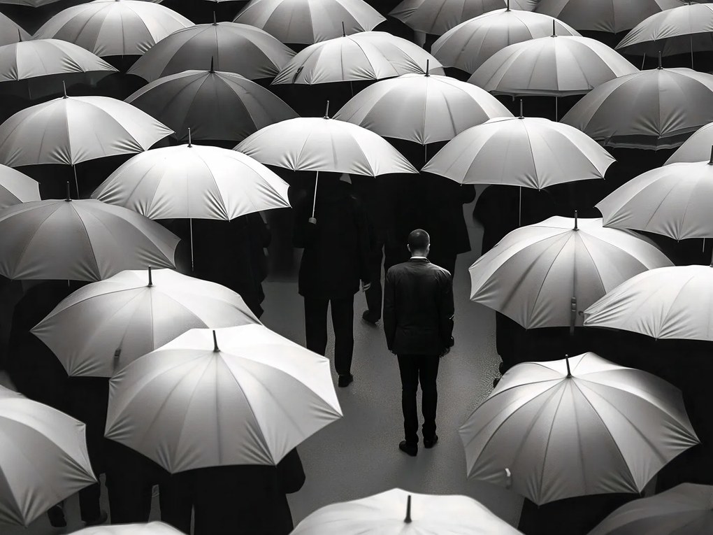 Poszter 40x30cm Magány a tömegben