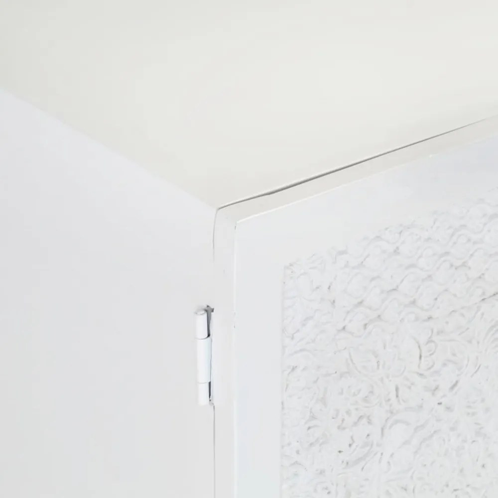 fehér tömör mangófa TV-szekrény 115 x 30 x 46 cm