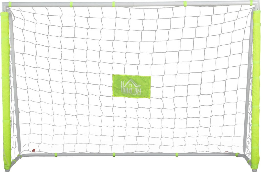 HOMCOM Kerti Foci Kapu Középső Célcéllal és Fém Vázszerkezettel, Oxford Szövet, 186x62x123 cm, Fehér | Aosom