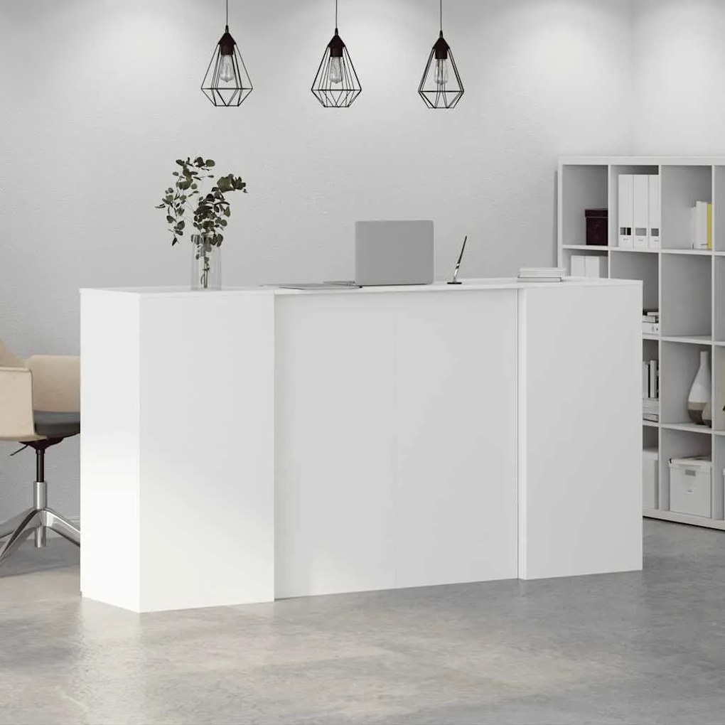 vidaXL recepciós pult fehér 200x50x103,5 cm szerelt fa