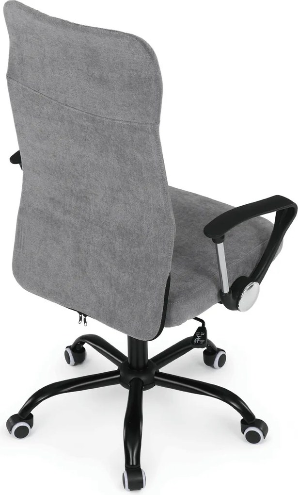 Szürke szövet irodai szék hinta mechanizmussal