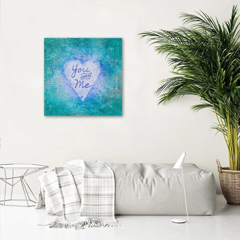 Gario Vászonkép Blue You and Me felirat - Andrea Haase Méret: 60 x 60 cm
