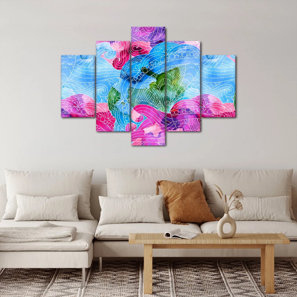 Kép - Színes hullámok (150x105 cm)