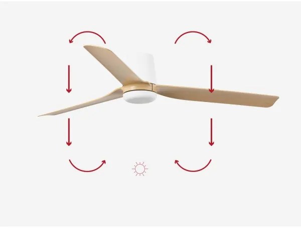 FARO 33829-Mennyezeti ventilátor PUNT TUB M barna/fehér átm. 130 cm + távirányítás