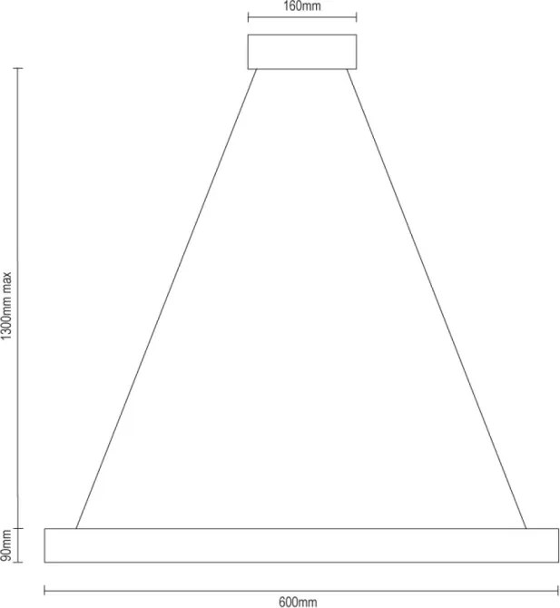 LED függesztett lámpa + távirányító 80 W – J4393/W