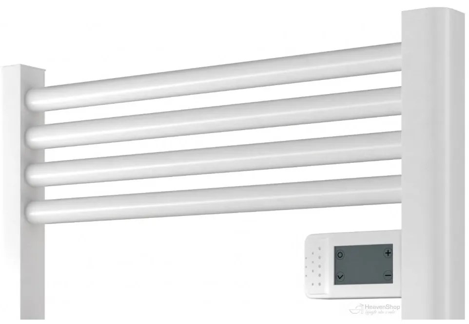 Erga Pago, elektromos radiátor 540x960 mm digitális termosztáttal, 500W, matt fehér, ERG-LAV-GRZE-E-ALU-960540-WH