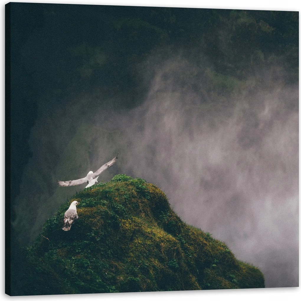 Vászonkép Természet Ködös hegyek 90x90 cm