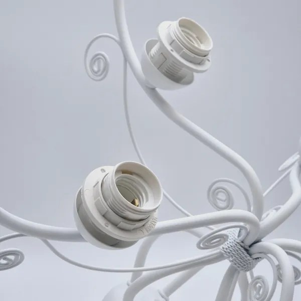 Csillár láncon RETRO II 5xE27/60W/230V fehér