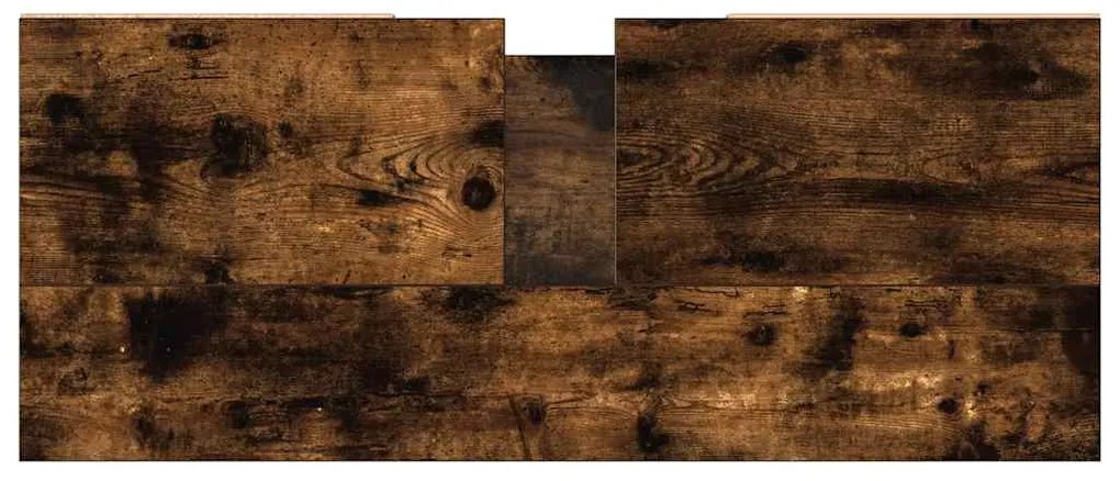 füstös tölgy színű szerelt fa fürdőszobaszekrény 80x33x60 cm