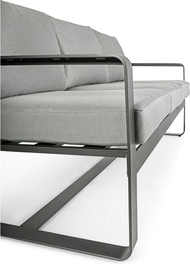 Szürke alumínium kerti kanapé Merrigan – Bizzotto