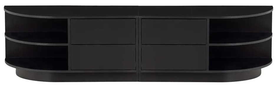 Fekete borovi fenyő moduláris TV-állvány 156x40 cm Finca – WOOOD