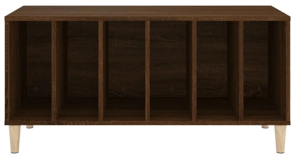 barna tölgy színű szerelt fa hanglemezszekrény 100 x 38 x 48 cm