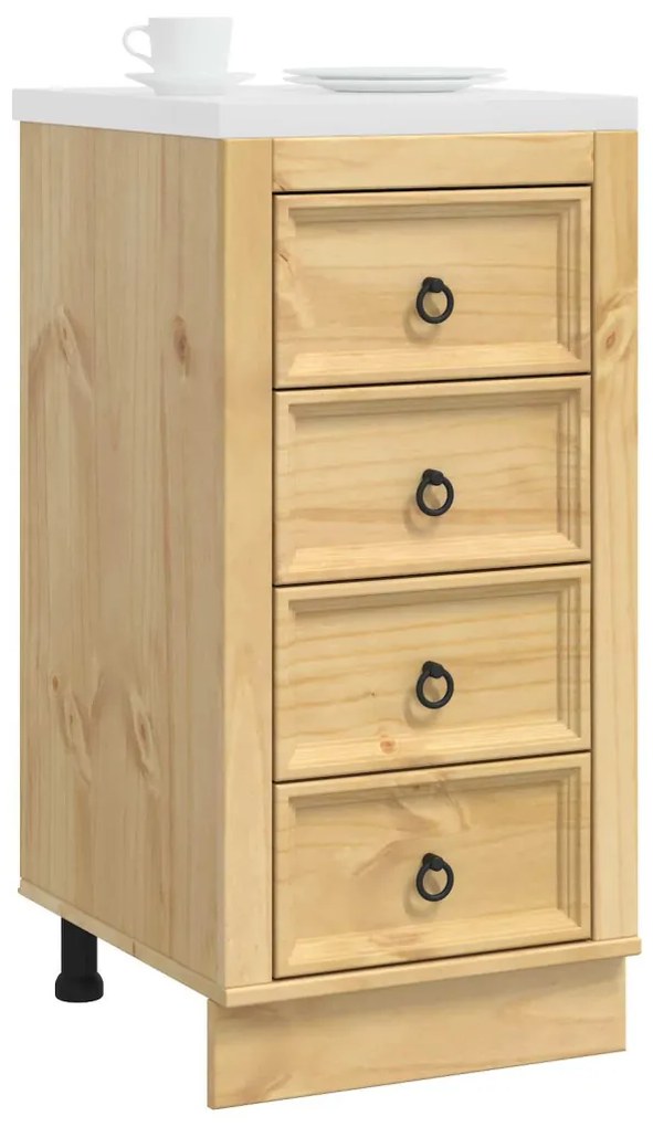 Cabinet fiókkal tárolóval Méz 40 x 46 x 81,5 cm Tömör fenyőfa