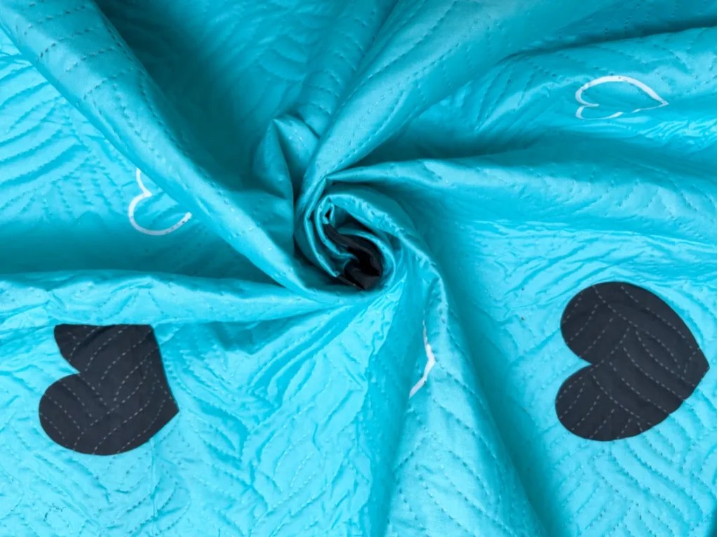 Ágytakaró CORAZON BLEND, kék Méret: 170 x 210 cm