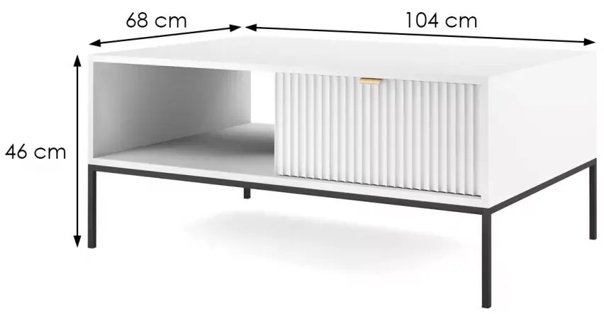 NOVA L104 fehér dohányzóasztal