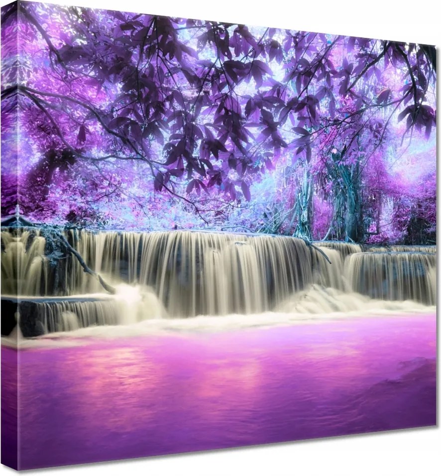 Vászonkép 40x40 Lila vízesés