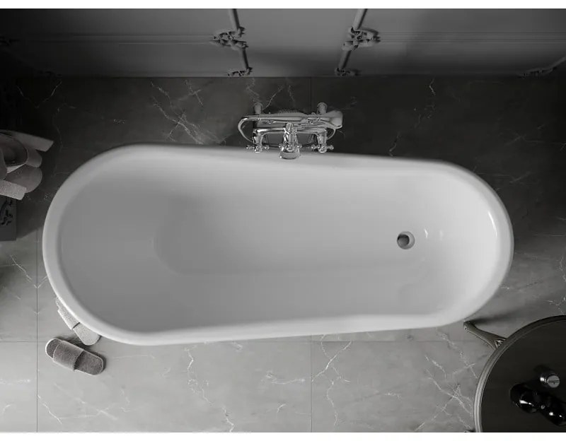 Mexen, Mexen Retro wanna wolnostojąca 170 x 75 cm, fehér, króm lábak - 53251707500-00