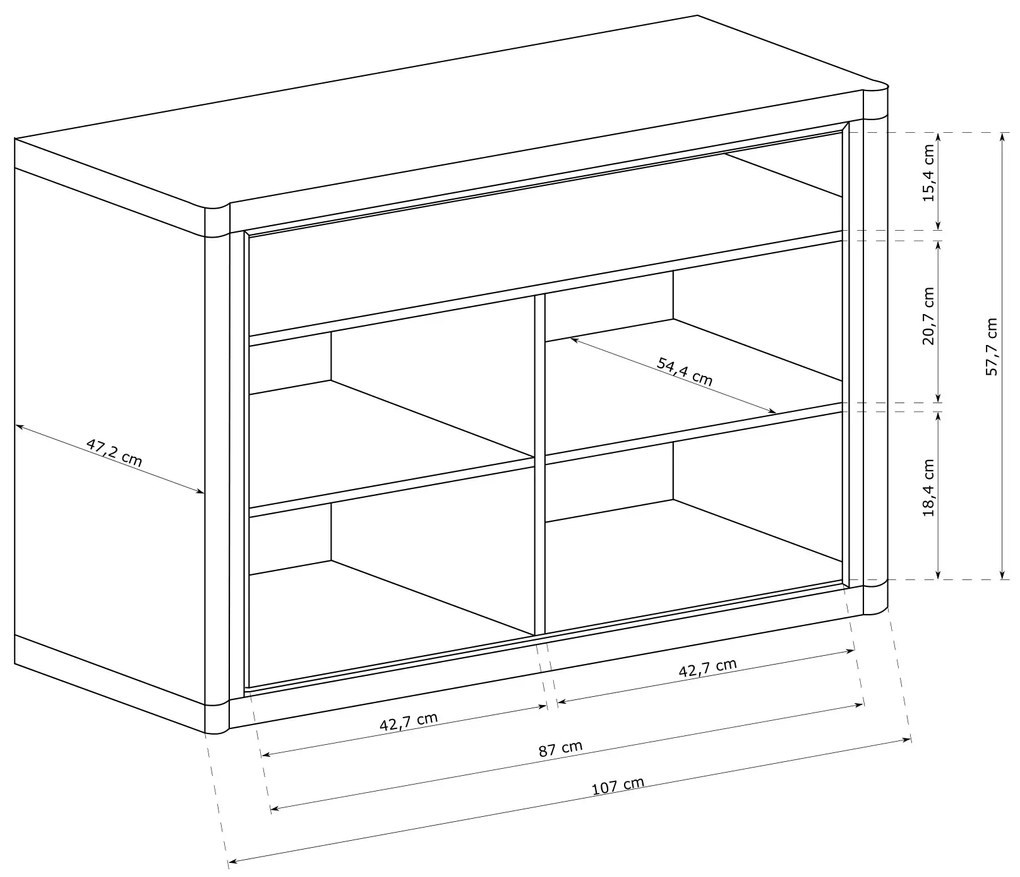 TV asztal/szekrény Douglas 11 (trüffel tölgy). 1055567