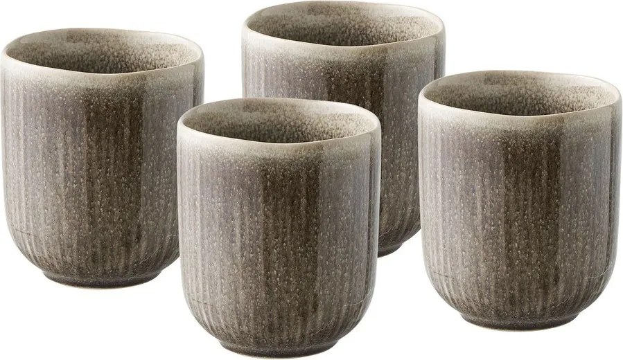 Szürkésbézs kőedény csésze szett 4 db-os 360 ml Viola – House Nordic