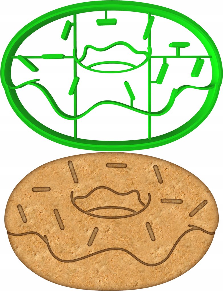 Mézeskalács lyukasztó forma Zsíros Csütörtök Fánk Donut 8cm