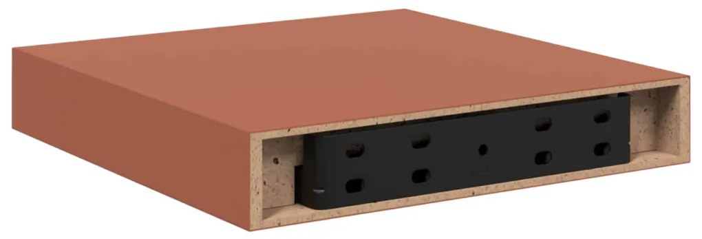 Falpolc Falra szerelhető 2 pcs Piros 23 x 23,5 x 4 cm Faanyag