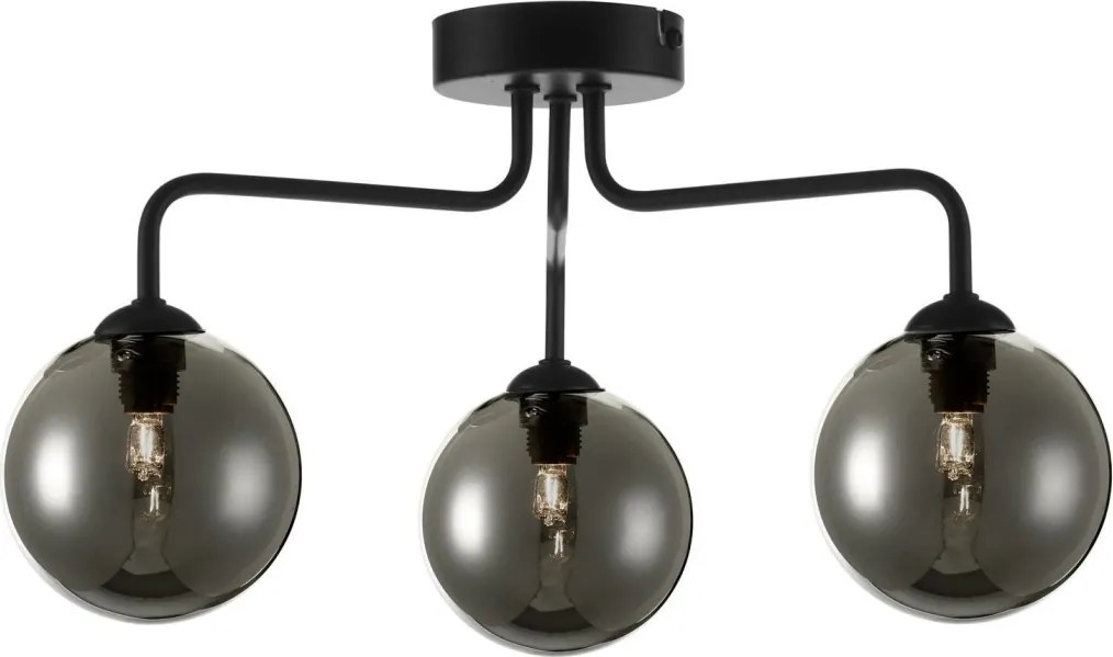 DAR LIGHTING FEY0322-01 FEYA Mennyezeti Csillár Fekete, Füstös G9 IP20