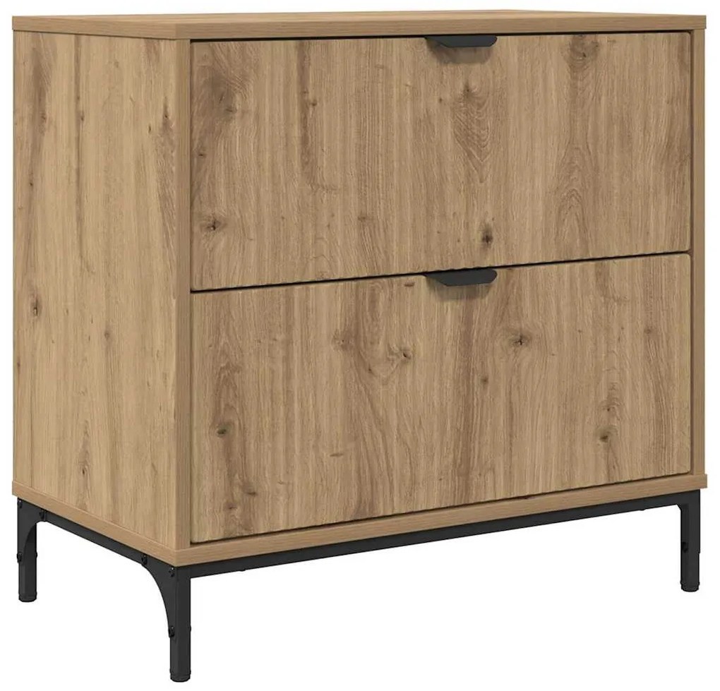 Éjjeli asztal fiókkal kézműves tölgy 63.5 x 36 x 61 cm Faanyag